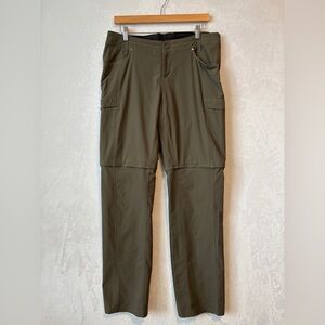 KUHL womens green Anika Convertible Soft-Shell Pants zip off to shorts size 14